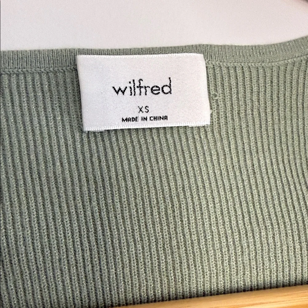 Wilfred Sage Green Ribbed Knit Top - Picture 2 of 5